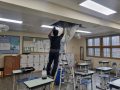 2023년 12월 마포구 소재지 고등학교 에어컨 청소 작업 진행